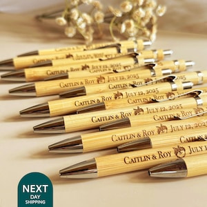 Wedding Wedding Favor Personalized Wedding Gift Favor Pen with Engraving for Bride Party Present for Wedding Guest Book Pen Writing Keepsake