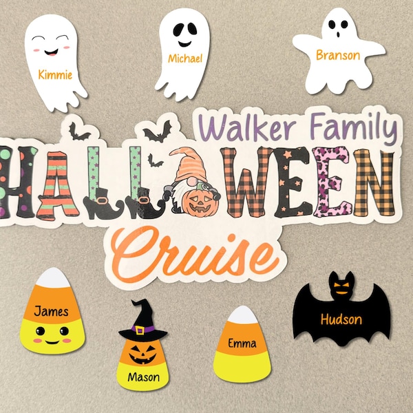 Halloween Cruise Magnet Cruise Door Decoration Ghost Halloween Decor Bat Halloween Stateroom Door Magnet Personalized Witch Door Decor Sign
