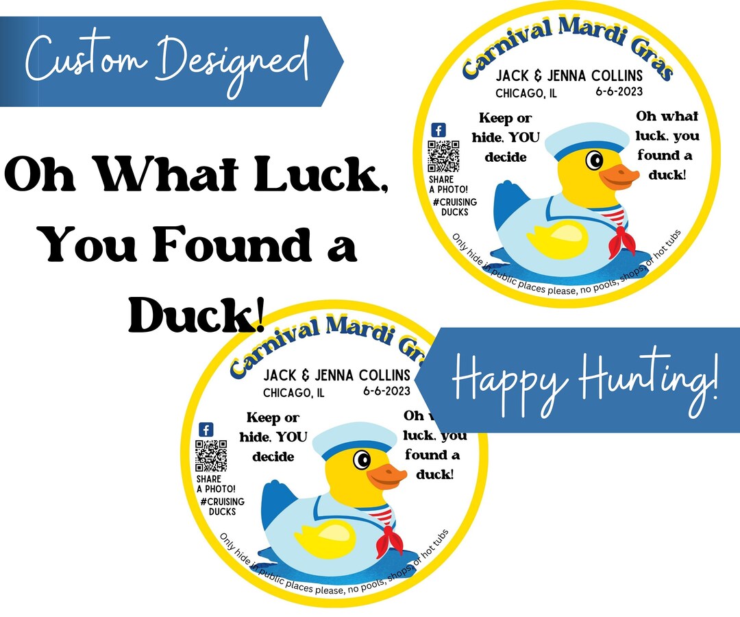 Lucky Duck Customized Crusing Ducks Tags Digital Download Etsy how-to-play-and-win-at-scratch-card-games