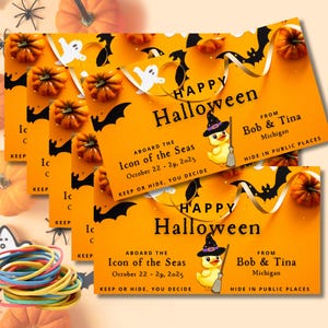 Halloween Cruise Ship Cruising Duck Tags For Scavenger Hunt Duck Tag Halloween On Seas Tag For Duck Hunting Family Cruise Duck Hiding Idea