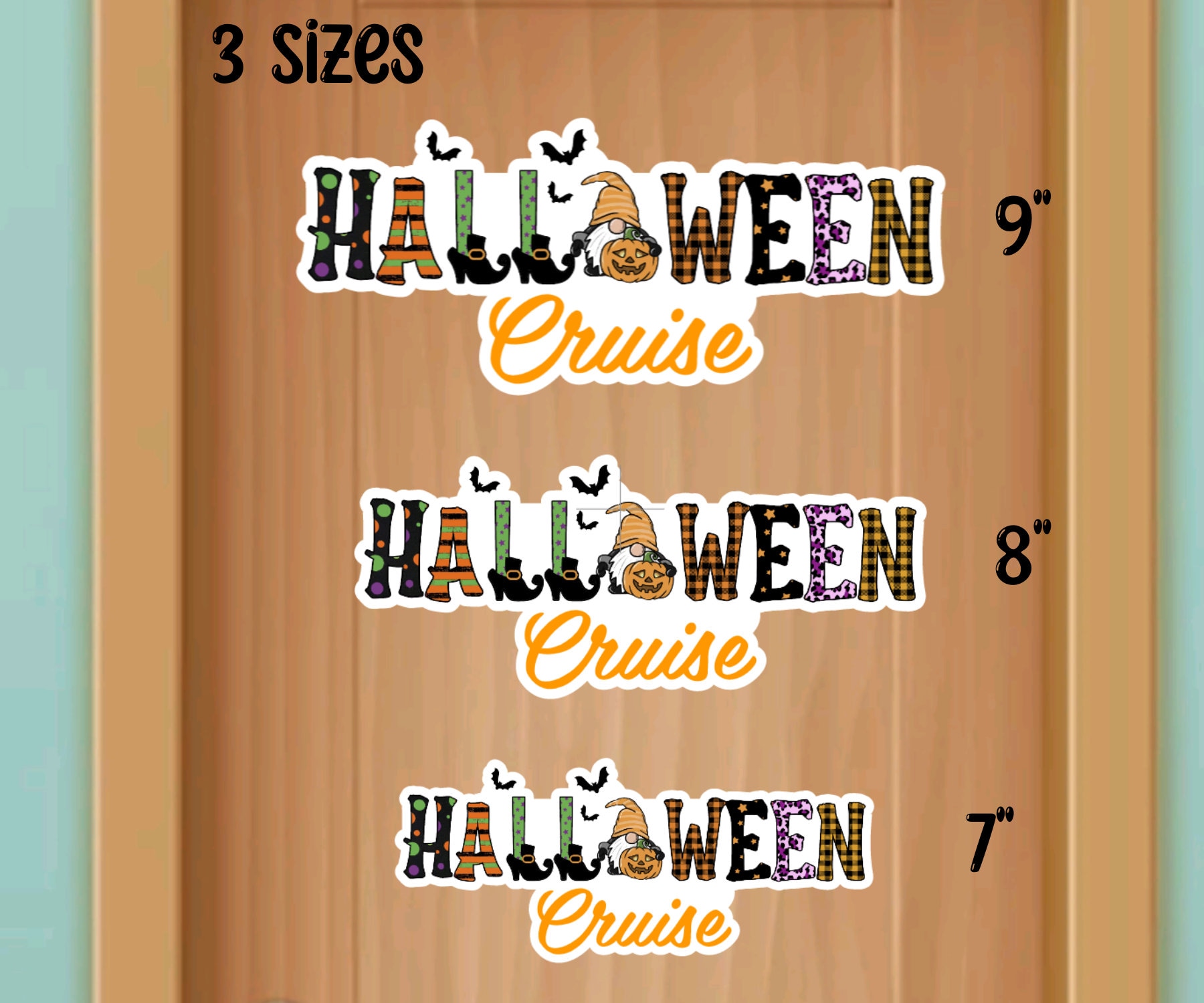 Halloween Cruise Door Magnet, Personalized Ghost Magnet, Custom Bat Magnet, Candycorn Magnet, Family Cruise Custom Magnet, Halloween Magnets