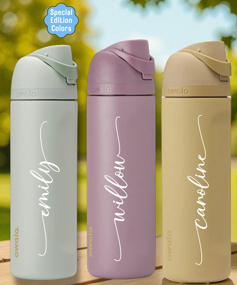 Personalized Owala Water Bottle 24oz Engraved Stocking Stuffer Bottle ...