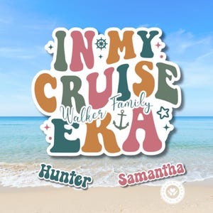 Retro Custom Cruise Door Magnet Family Vacation Decor, Swifty Fan Gift Personalized Ship Cabin Sign