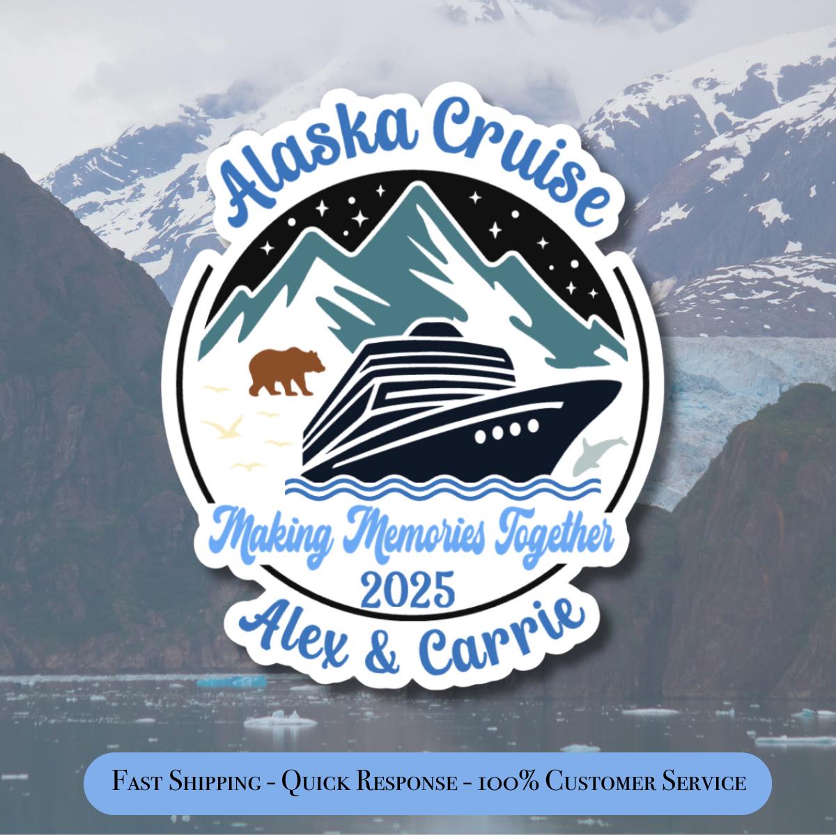 Alaska Cruise Door Magnet Personalized Travel Memento Vacation Keepsake Decorative Fridge Magnet Anniversary Birthday Gift Souvenir Cruise