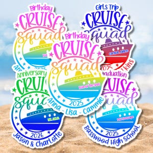 2026 CRUISE SQUAD Cruise Door Magnet Personalized Names Magnet 2026 Cruise Magnet Family Cruise Custom Magnet Birthday Door Magnet