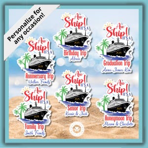 Birthday Cruise Magnet Personalized Cruise Gift Senior Trip Announcement Name Year Family Vacation Matching Tee Cruise Graduation Party