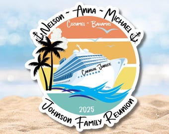 Personalized Cruise Door Magnet Cruise Destination Magnet Colorful Cruise Magnet Family Cruise Custom Magnet Birthday Trip Door Magnet