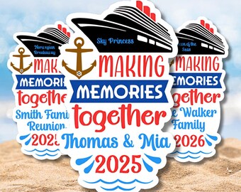 Imán para puerta de crucero personalizado para crear recuerdos Letrero colorido para puerta de crucero Decoración familiar para puerta de crucero Imán para puerta de reunión familiar Imán para puerta de cumpleaños