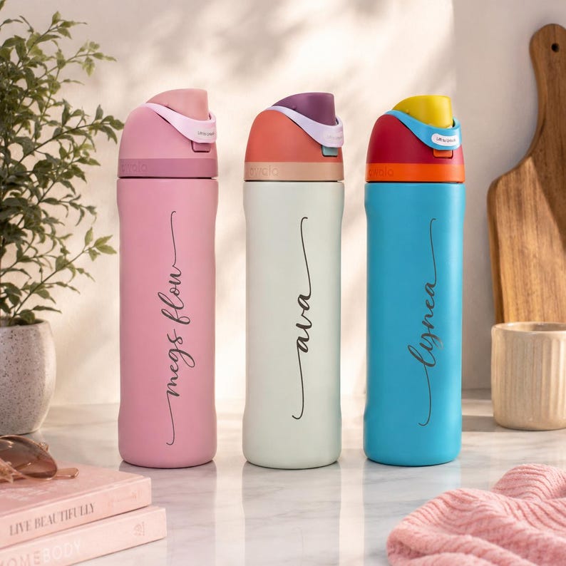 Personalized Owala Water Bottle 24oz Engraved Stocking Stuffer Bottle ...