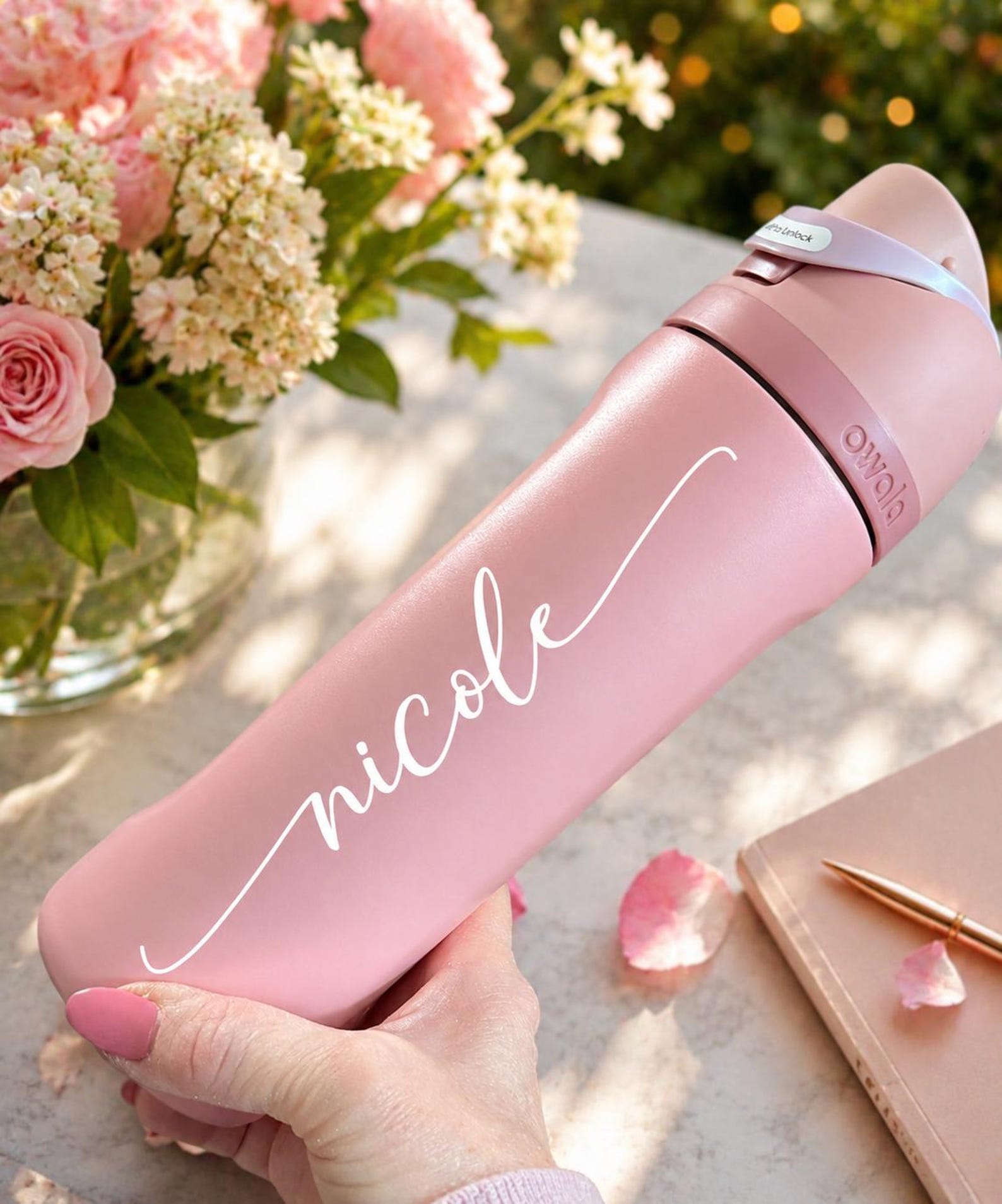 Personalized Owala Water Bottle 24oz Engraved Stocking Stuffer Bottle ...