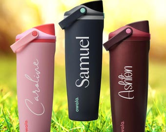 Personalized Owala Sway 30oz Engraved Stocking Stuffer Two-Way Spout Built-In Straw and Bucket Handle 40oz Cheer Team Gift Under 50