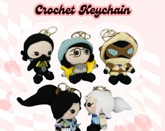 Crochet Keychain Valorant Agents / Sage crochet / Jett Crochet / Cypher Crochet / Killjoy Crochet