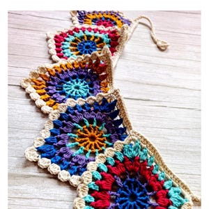 Easy Bunting Crochet Pattern PDF Beginner Crochet Instructions with Chart Handmade Banner DIY Party Decoration Garland Outdoor Wall Hanging