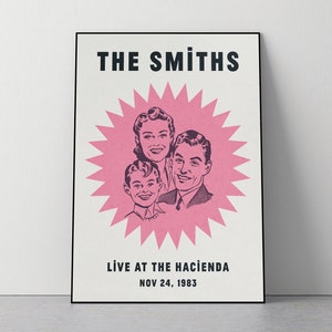 The Smiths Music Poster, Art Print, Gig vintage, Concert