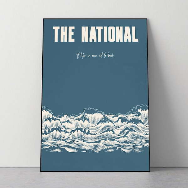 The National Music Poster, Art Print, Band, Concert, Vintage Gig
