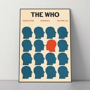 The Who Music Poster, Art Print, Vintage Gig, Concert