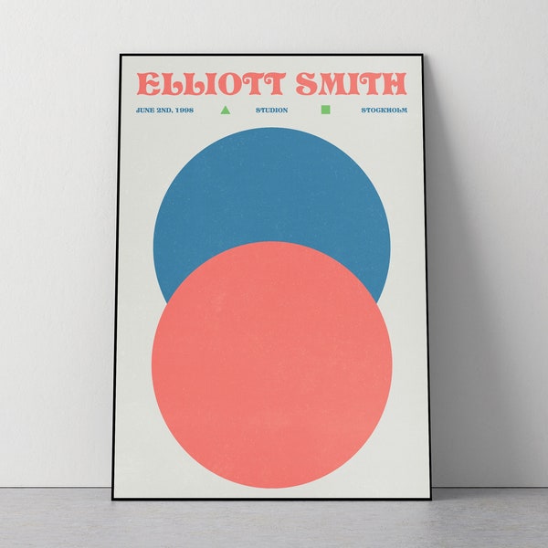 Elliott Smith Poster musicale, stampa artistica, concerto vintage, concerto