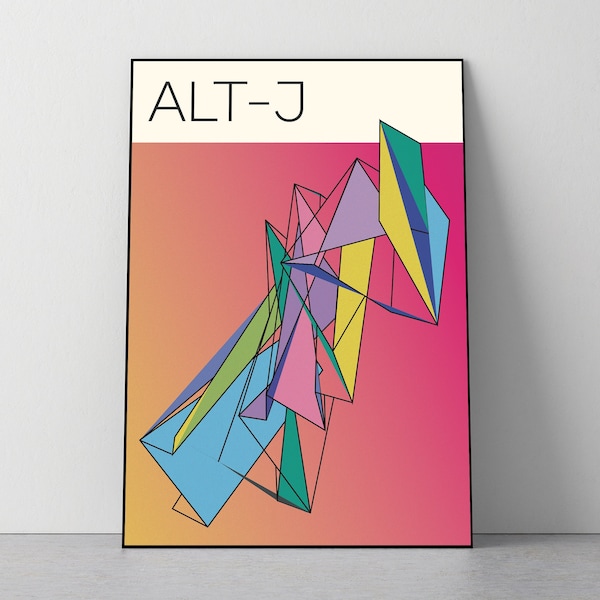 Alt-J Music Poster, Art Print, Vintage Gig, Band, Concert