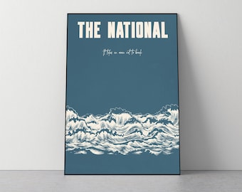 The National Music Poster, Art Print, Band, Concert, Vintage Gig