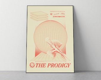 Póster musical de The Prodigy, impresión artística, concierto vintage