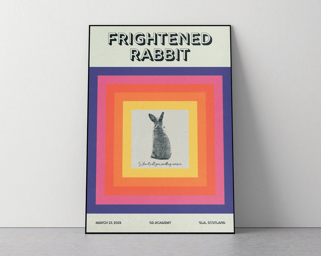 Frightened Rabbit Sign Frightened Rabbit Music Poster, Art Print, Vintage Gig, Band, Concert ...