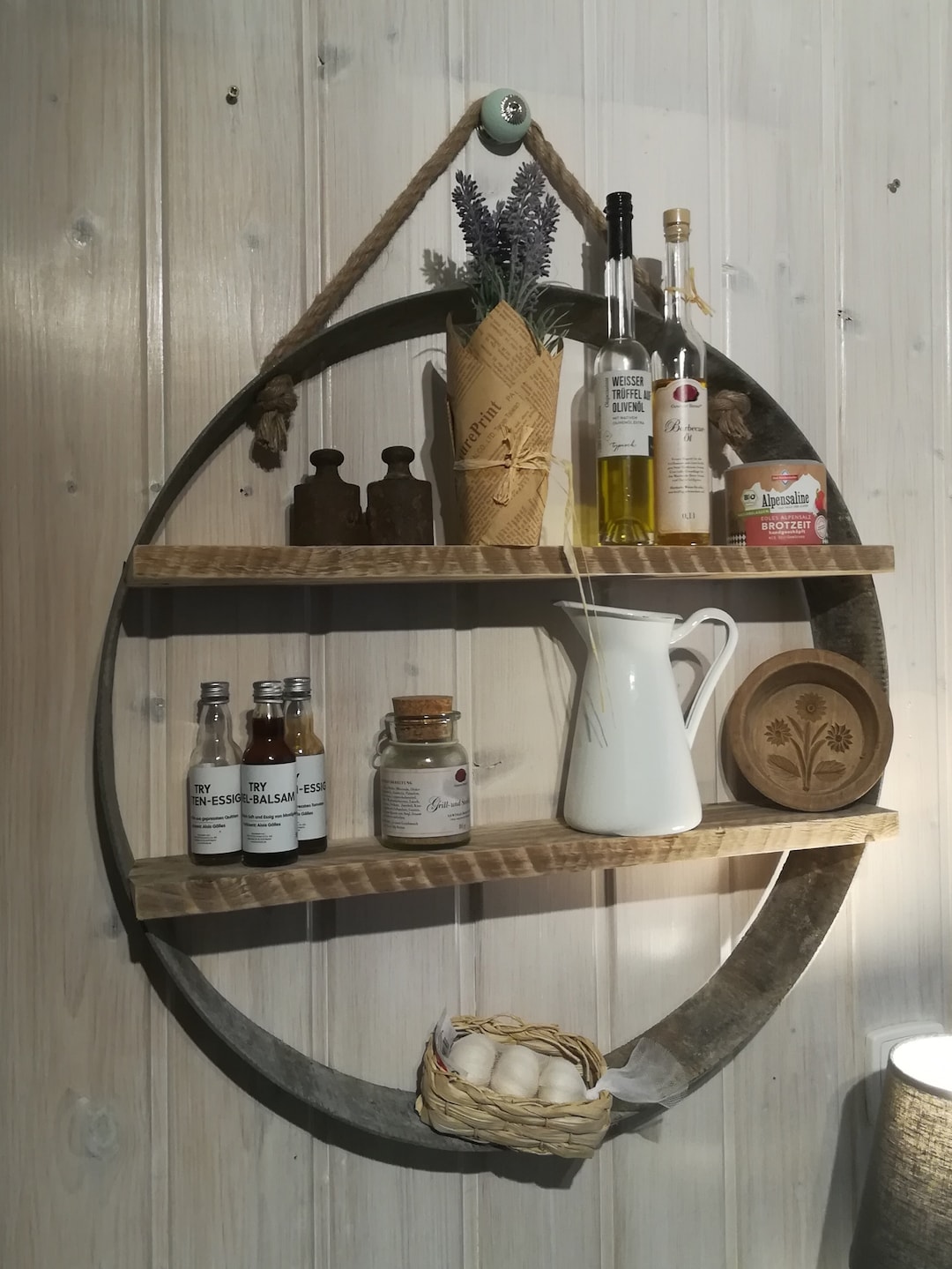 Country-style Shelf, Vintage Shelf, Kitchen Spice Rack, Herb Rack ...