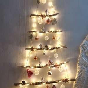Reclaimed wood Christmas tree, wooden Christmas tree, wall Christmas tree, driftwood Christmas tree, sustainable Christmas tree