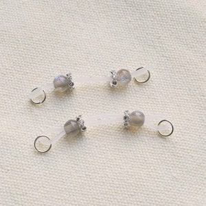 Grey Shining Beads Nipple Non-Piercing, Nipple Jewelry Barbell Stud, Fake Piercing Sexy Body Jewelry, Gift For Her, Mature