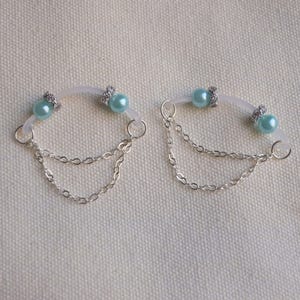 Fake Piercing Beads Nipple Clips,Non Piercing Nipple Jewellery,Nipple Clamps,Nipple Jewelry,Party Cosplay,Fake Barbell Nipple Noose