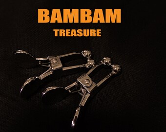 2PCS Nipple Clamps For Fetish And BDSM Game, Stainless Steel Metal Nipple pendant, Adult SM Bondage Toys, Mature