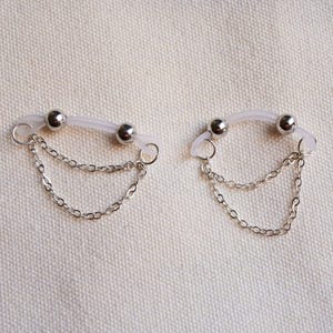Handmade Beads Non Piercing Nipple Clamps, Fake Piercing Nipple Barbell Nooses Jewellery, Party Cosplay, Gift For Her, Mature