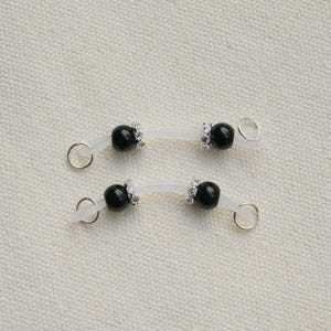 Beads Non Piercing Nipple Clamps, Fake Piercing Nipple Barbell Nooses Jewellery, Handmade Body Jewellery, Party Cosplay, Gift For Her,Mature