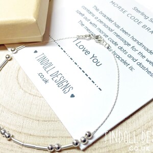 Sterling Silver Morse Code Bracelet - Custom Message