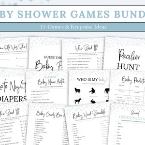 Jeux de douche de bébé Afternoon Tea Party Nouvelle maman à révéler le sexe Jeux de fête Faveurs Idées Souvenir Conseils de prédiction
