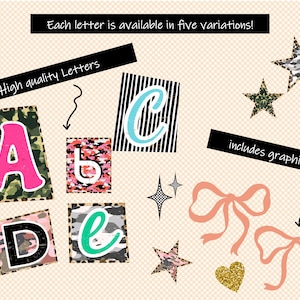 Camo Ransom Note Letters PNG | Trendy Cheetah Leopart Stripes Print ...