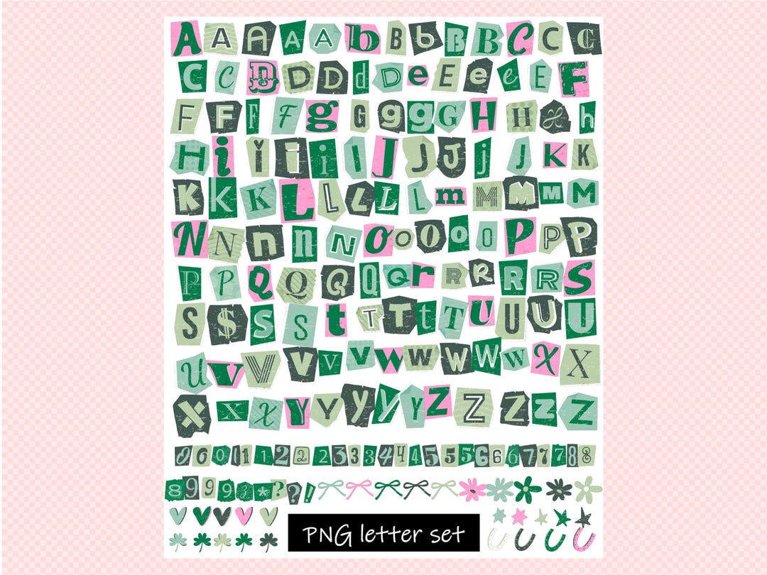 Saint Patrick's Day Ransom Note Letters PNG | DIY Printable Magazine ...