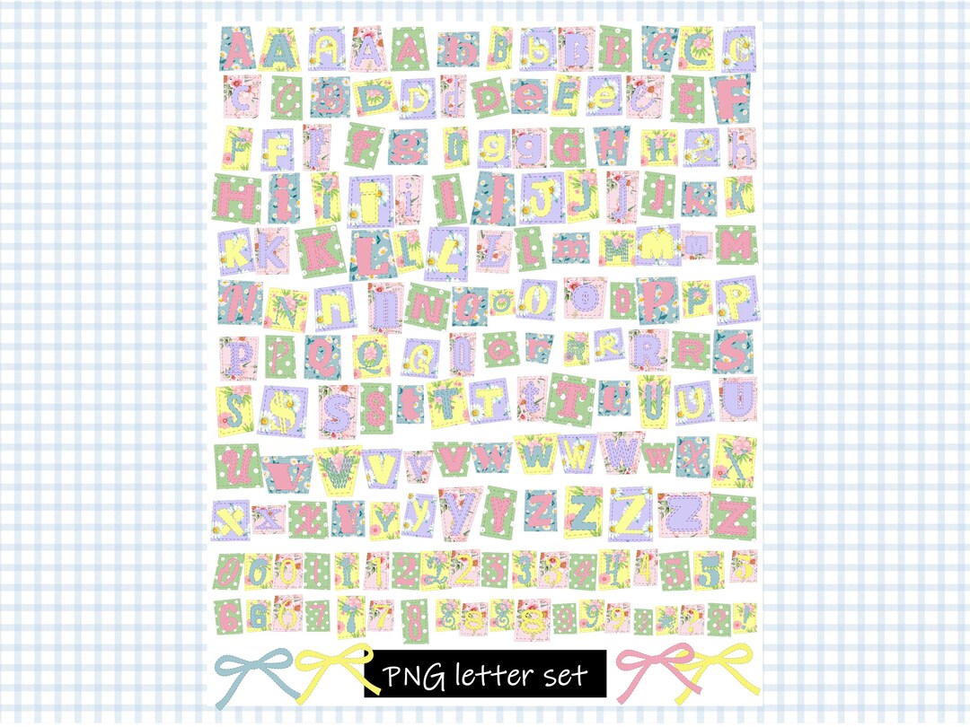 Patchwork Ransom Note Letters PNG | Spring DIY Printable Magazine ...