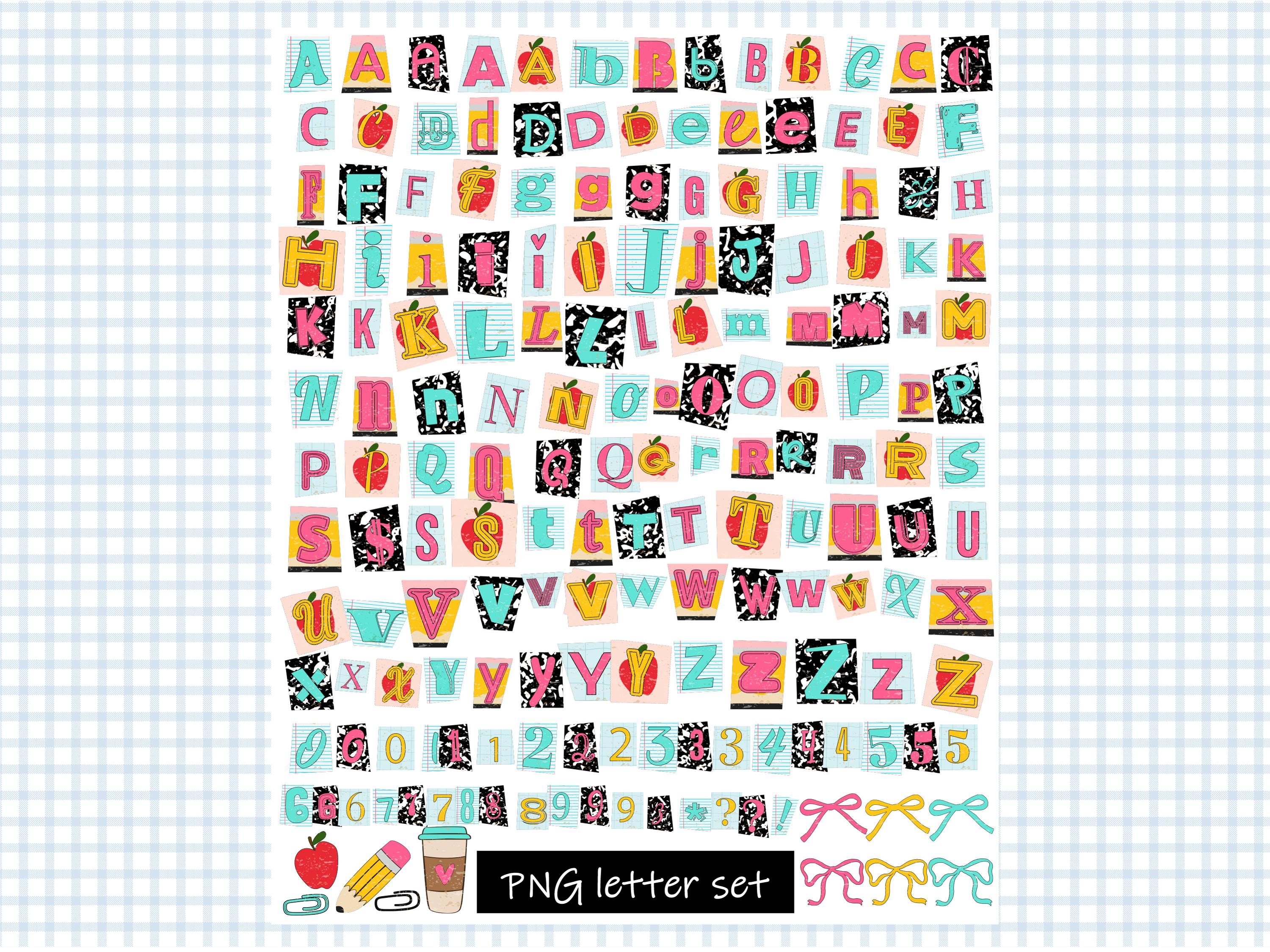 Teacher Ransom Note Letters PNG | School DIY Printable Magazine Cutouts ...