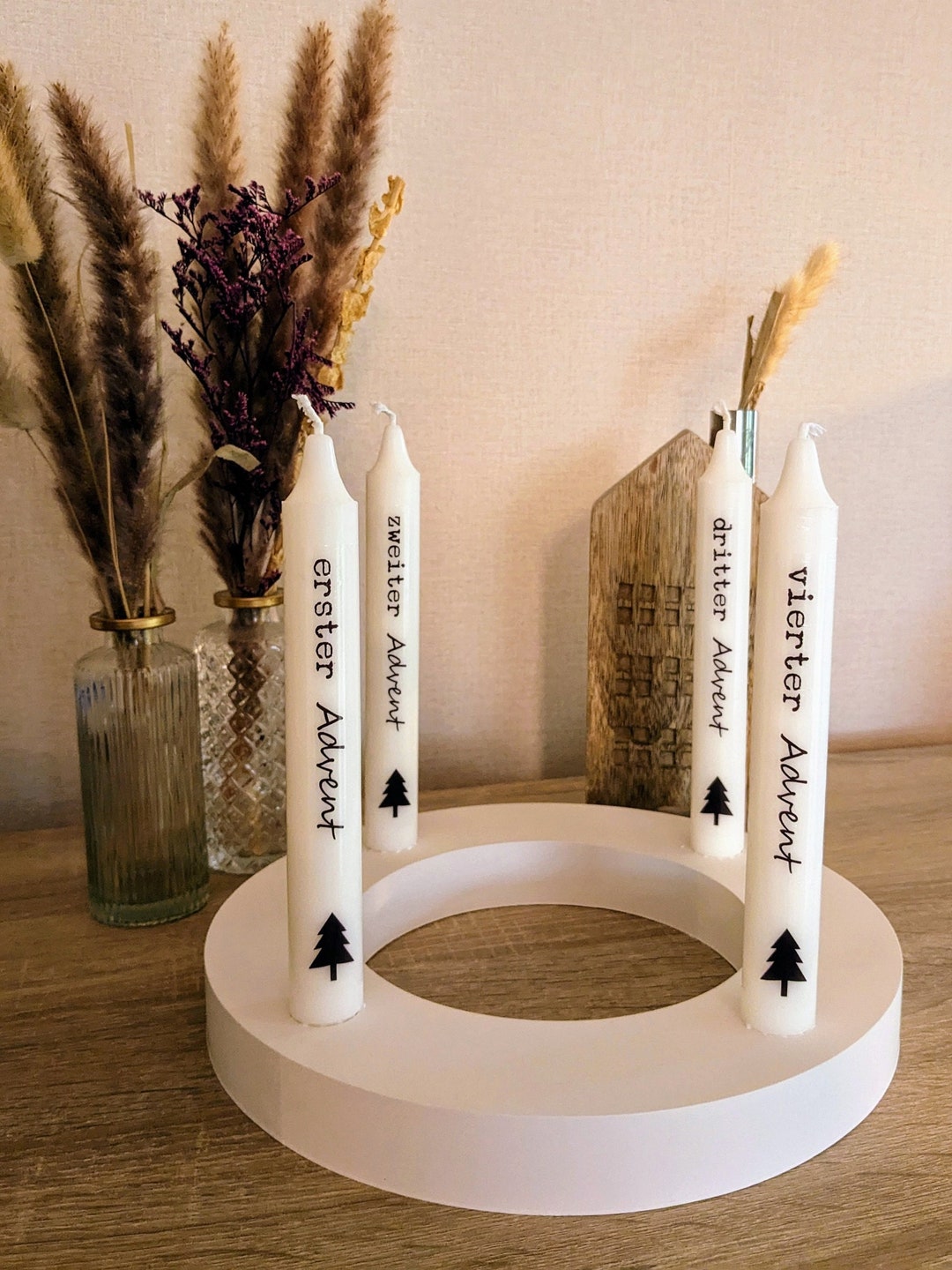 Advent Wreath Candle Holder Advent Christmas Gift Etsy