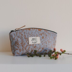 Trousse de toilette en cotton faite et imprimee a la main
