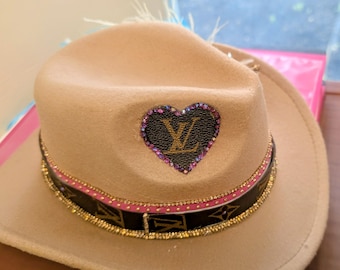 Custom LV inspired toddler cowboy hat