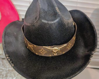 Custom LV inspired toddler cowboy hat