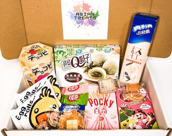 Boîte AsianTreats (M)/Snacks asiatiques/Boîte à en-cas/Boîte coréenne/Boîte japonaise/Boîte fête/Coffret cadeau/Snacks japonais/Boîte à goûter