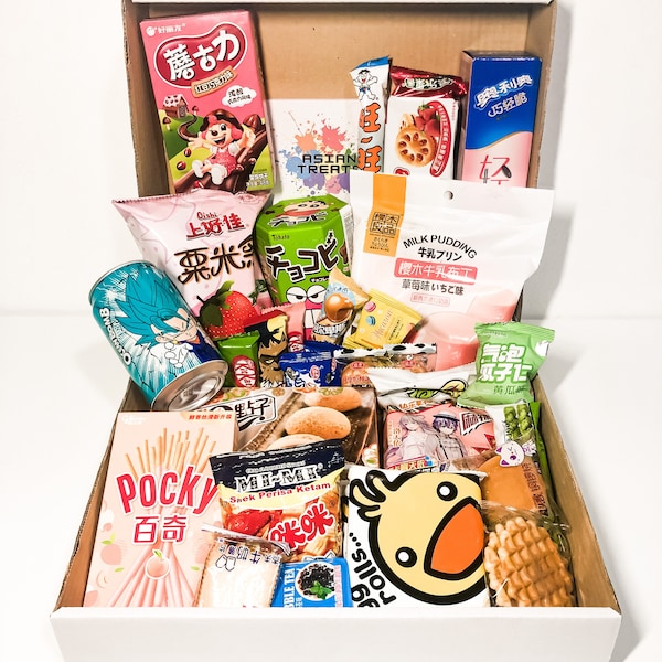 Asiatische Leckerli Box / asiatische Snacks / Snackbox / koreanische Box / japanische Box / Party Box / Geschenkbox / japanische Snacks / Snackbox