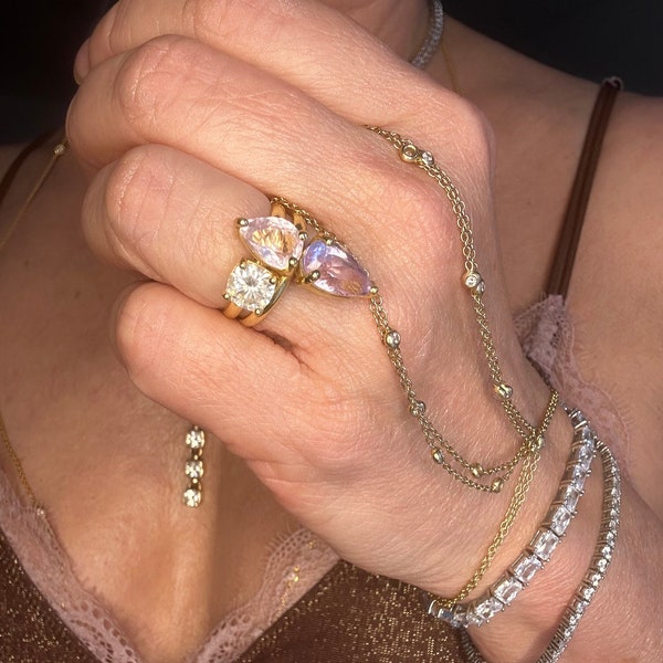 THE DOUBLE CANDY Kunzite Ring