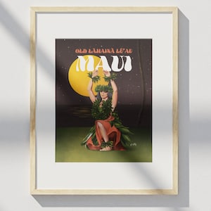 Mālama Maui | 8x10&quot; Maui Art Print, Maui Wall Art for home decor | 30% of proceeds goes towards Lahaina Wildfire relief