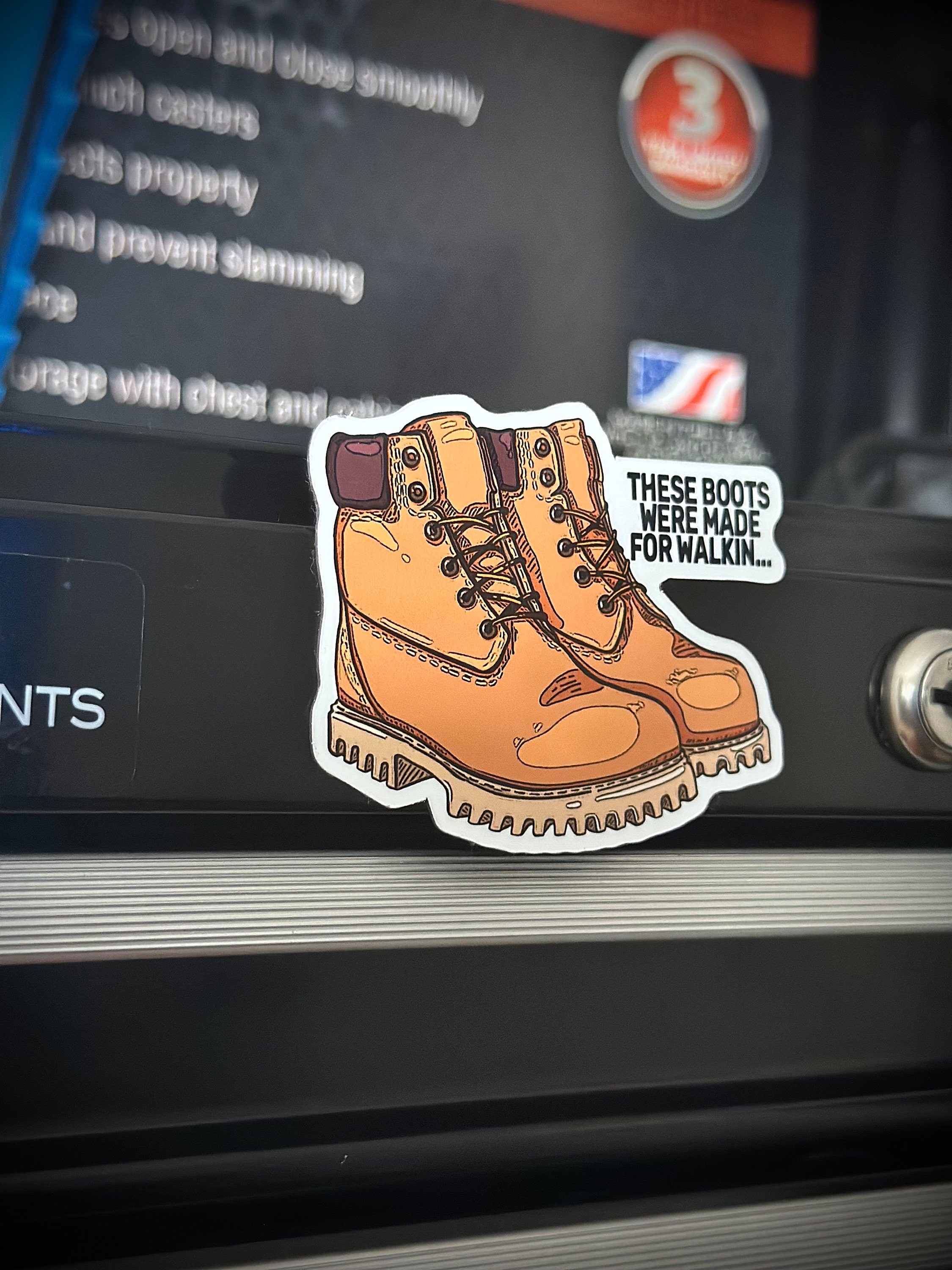 Boot Sticker | Toolbox Stickers | These Boots Were Made for Walking! - Etsy