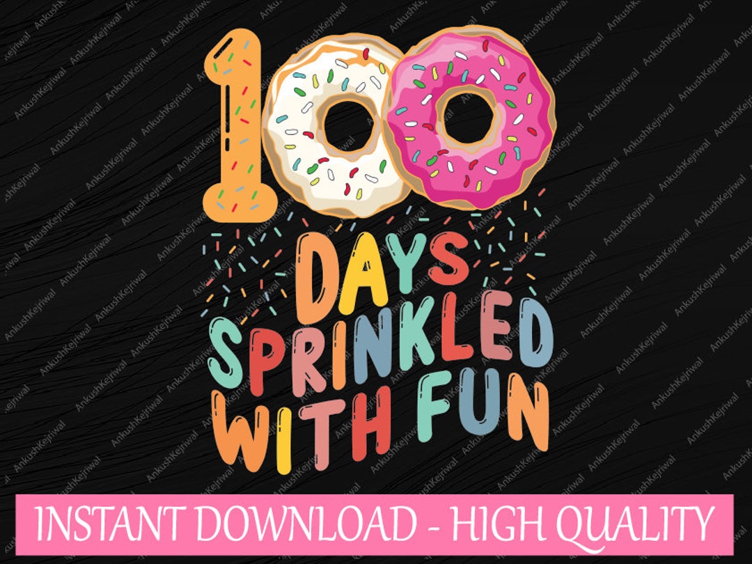 100 Days of School Kindergarten Svg Days Sprinkled With Fun Svg Happy