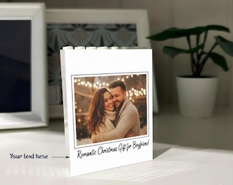 LEGO Custom Couple Photo Block, Romantic Christmas Gift for Boyfriend, Personalized Secret Santa Present for Her/Him