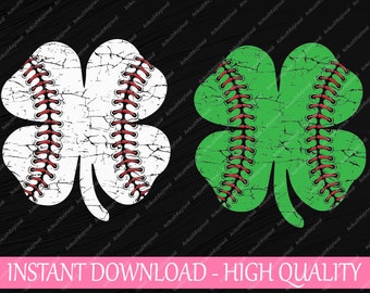 Shamrock Baseball St Patricks Day PNG, Sport Lover (Digital Download)